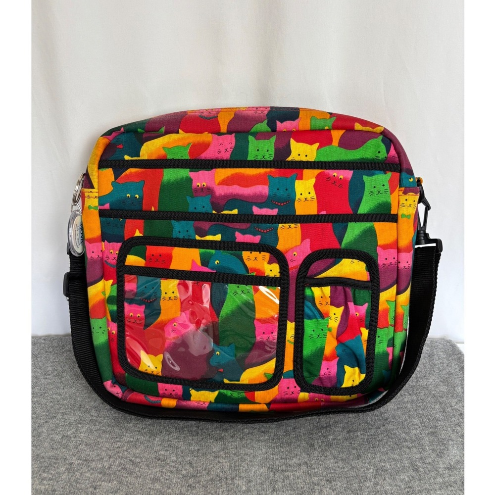 Nova Ortho-Med Multi-Color Cat Print Walker‎ Wheelchair Bag Organizer Accessory